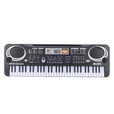 Imagem de Luocute Teclado de Piano de 61 Teclas, Teclado Digital Eletrônico para Crianças Iniciantes Com Microfone 16 Tons 10 Ritmos 6 Músicas de Demonstração Função de Reprodução de Gravação