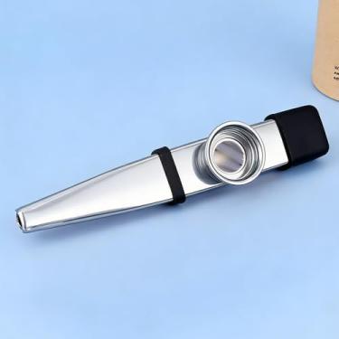 Imagem de Kazoos com diafragmas de flauta Kazoo, instrumentos musicais, bom presente para adultos, um bom companheiro para ukulele, violino, guitarra, teclado de piano - prata