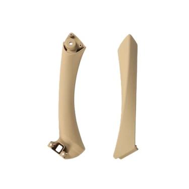 Imagem de Compatível com bmw e90 e91/bmw 3-series painel maçaneta da porta interna do carro sedan puxar guarnição capa 51417230850 51419150335 51419150340(Beige-Set-Left)