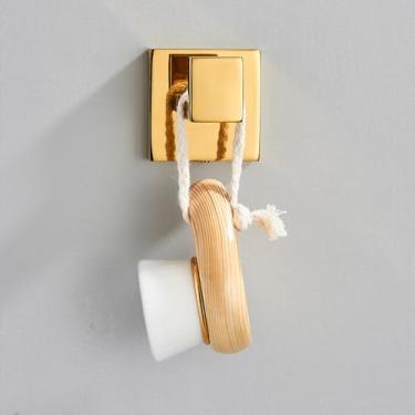 Imagem de Acessórios para conjunto de ferragens de banheiro, suporte de papel de aço inoxidável, toalheiro, trilho, prateleira de instalação de unhas, gancho de roupão dourado