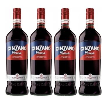 Imagem de Kit Vermouth Cinzano Rosso 1000ml 4 Unidades