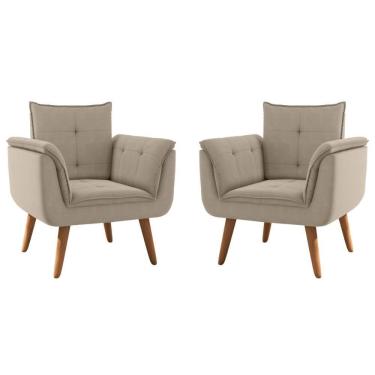 Imagem de Conjunto Poltrona Decorativa Japeri Inca Castor