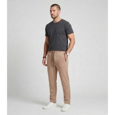 Imagem de Calça Masculina Moletom Felpado Diametro Marrom, M, Marrom