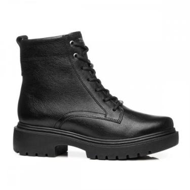 Imagem de Bota Pegada 28241203 Coturno Forrado Lã Pelinho Feminino, Preto, 38