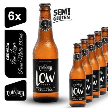 Imagem de Cerveja Low Lager Puro Malte Louvada 355ml Kit 6 unidades Sem Glúten -