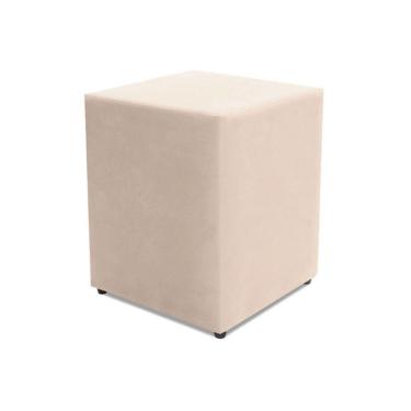 Imagem de Puff Quadrado Suede Decorativo 35x35cm