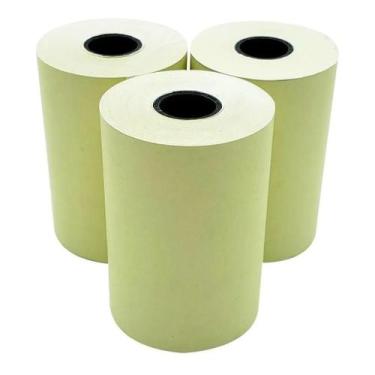 Imagem de Bobina Termica 57-58Mm Mini Impressora- 10 Rolos Amarela - Sat
