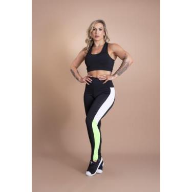 Imagem de Conjunto Fitness Feminino Calça Legging Cintura Alta Detalhe E Top Nad
