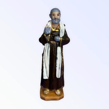 Imagem de Meta Atacado, Imagem Católica em Resina Tamanho Pequeno - Escolha o Modelo Cor:Santo Padre Pio 7,5 cm