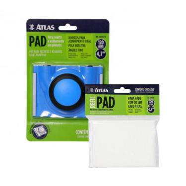 Imagem de Kit PAD P/ Recorte e Acabamento 120mm 4,7" com 2 Refis Atlas, PAD + PA