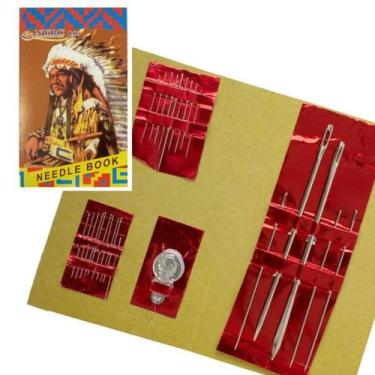 Imagem de Kit Agulheiro Índio Passador Linha Costura Agulha artesanato - NYBC