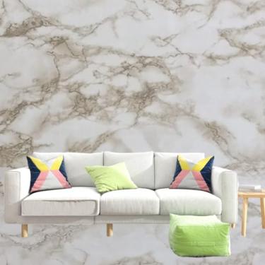 Imagem de Adesivo Papel Parede Autocolante Cozinha Quarto Sala Hall 10 Mt (Calacata Gold)