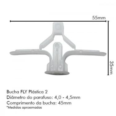 Imagem de Bucha Sfor Gesso Fly 02 C/250 - Sforplast