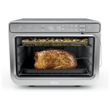 Imagem de Forno Elétrico de Bancada de Convecção 10 em 1 com Função Air Fryer, Aço Inoxidável, 110V 1800W, Ninja Prestige Smart XL DT551
