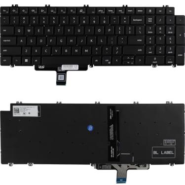 Imagem de YAEHUYING Teclado de substituição para laptop Dell Latitude 5520 5530 5521 5531 5540, Precision 3560 3561 3570 3571 3580 3581 Series com layout retroiluminado dos EUA P/N: 0N7N16 0X38K3