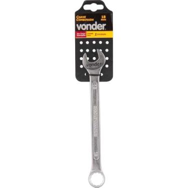Imagem de Vonder, Chave Combinada 18 Mm, Aço Cromo Vanádio, Reta Cromada.