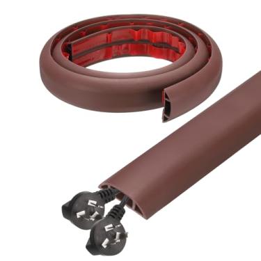 Imagem de HARFINGTON Capa de cabo de 1,2 m L 0,6 x A 0,33 Canal interno PVC esconde extensão, protetor de fios para evitar desvios de cabos, gerenciamento de cabos, café