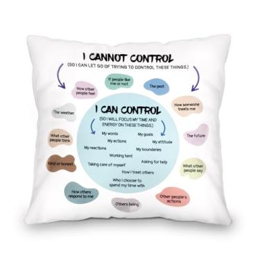 Imagem de BOXOB Capa de almofada de saúde mental, capas de almofada quadradas obrigatórias para escritório de aconselhamento calmante suprimentos de canto para saúde mental presente para salas de aula de