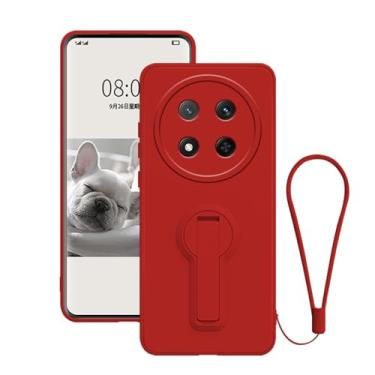 Imagem de Anlalish Compatível com Honor Magic 7 Lite, capa de silicone à prova de choque com cordão de pulso, capa de celular com proteção total para lente da câmera para Honor Magic 7 Lite com suporte