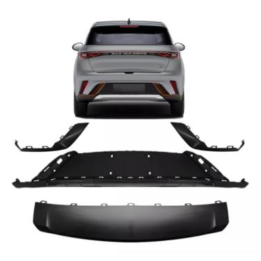 Imagem de Kit Grade Frisos laterais Spoiler Inferior Traseiro Byd Dolphin 2023 2024 2025 Novo