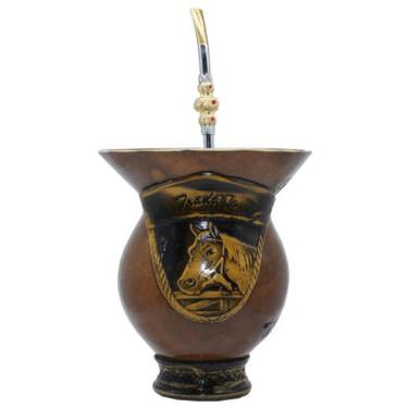Imagem de Kit Conjunto Chimarrão Cuia Cavalo E Bomba Luxo Tradicional