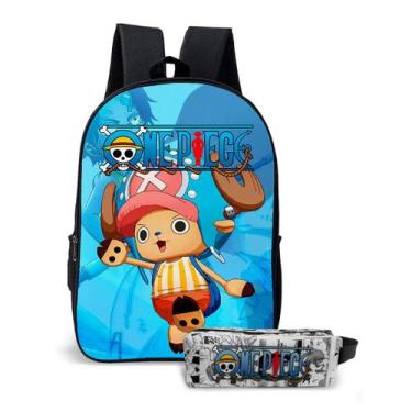 Imagem de Kit Mochila Infantil com Estojo Estampa Série Pirata Chapéu de Palha A
