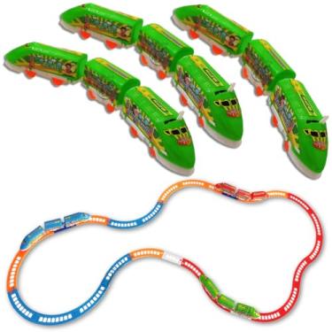Imagem de Trem Brinquedo Locomotiva Trenzinho Infantil Com 3 Personagem cores (verde)
