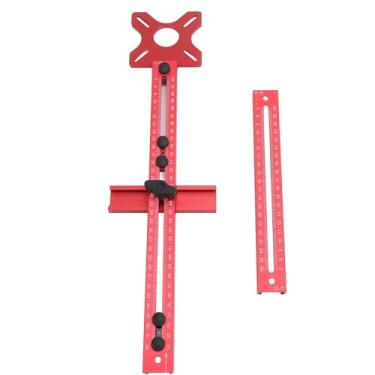 Imagem de Roteador de Gabarito de Hardware do Gabinete, Suporte de Ranhura do Roteador de Liga de Alumínio para Trabalhar Madeira Com Recursos Precisos de Moagem e Grooving Círculos