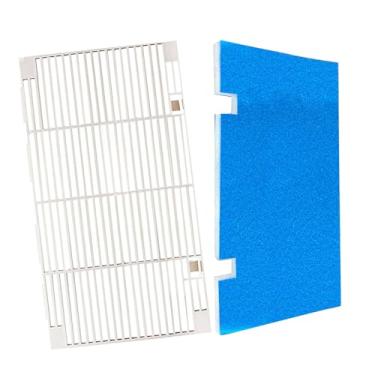 Imagem de Conjunto de grades e filtros de ar canalizado RV A/C adequado para Dometic 3104928.019, MERV 6 com filtro de ar condicionado azul de 1,5 cm de espessura, almofada de espuma, filtros de ar de