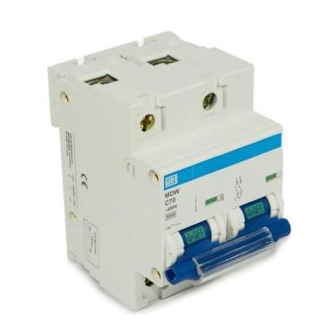 Imagem de Disjuntor 70A 5kA Bipolar Weg Mini DIN MDW C70 Curva C