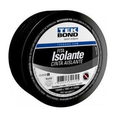 Imagem de Fita Isolante 19mm X 10m Preta - 1037001910 - Tekbond