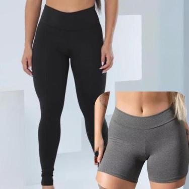 Imagem de Kit Calça e Shorts Legging Feminino Suplex Academia - Blanco Store, Pr