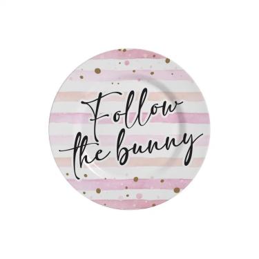 Imagem de Conjunto Com 6 Pratos De Sobremesa Happy Easter Pascoa 21Cm