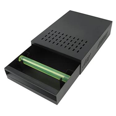 Imagem de Gaveta de caixa de bata de café de aço inoxidável espessado de café destacável Batida de bata de café para casa de cozinha de cozinha em casa (Preto)