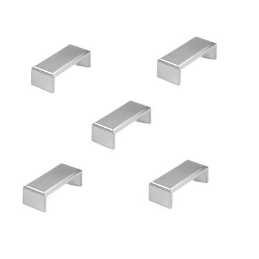 Imagem de Kit 5 Puxador Creta Niquel Escovado Verniz Zen 64 Mm Zp3949