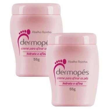 Imagem de 2 Creme para Afinar os Pés Ressecados e Rachados Dermopés 55 g - Abelh