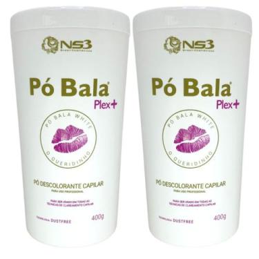 Imagem de NS3 BRASIL Pó Bala Descolorante Plex White 400g 2 unidades