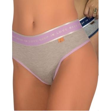 Imagem de Kit 2 Calcinha Cós Alto Elástico Confortável Lingerie Feminina Moda In