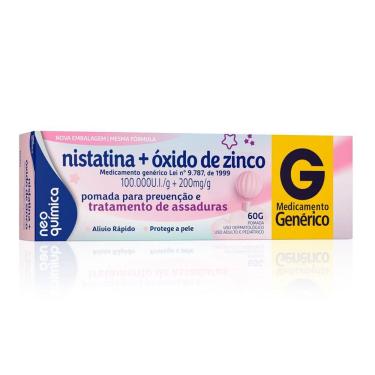 Imagem de Nistatina + Óxido de Zinco Neo Química  Pomada com 60g
