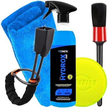 Imagem de Kit Limpeza Automotiva Vonixx Selante Cêramico Hydrox Trava Volante Segurança Toalha Pincel Aplicador Karbox