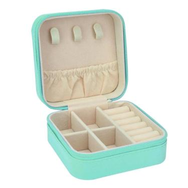 Imagem de Estojo Caixinha Porta Joias Bijuterias Pequeno Compacto Amgd