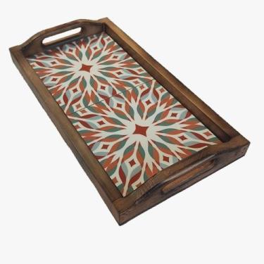 Imagem de Bandeja Café da Manhã Grande com 2 azulejos - Estilo Rústico