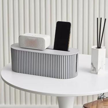 Imagem de Caixa organizadora de cabos 33 cm × 13 cm × 11 cm (cinza)