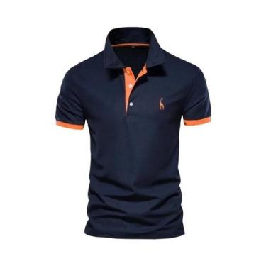 Imagem de Camisas Polo Masculinas Slim Fit - Algodão, Bordado, Casual e Moda Ver