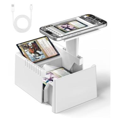 Imagem de Card Scanner - MTG & TCG Specialized Trading Card Stand with Built-in LED Light, Card Slinger & Stable Magnetic Base, Fast Scan Sleeved/Unsleeved Cards & Price Check, Compatible with ManaBox App