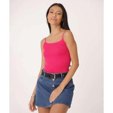Imagem de Blusa Regata Feminina Canelada Sem Costura Marisa-15498, Rosa, G