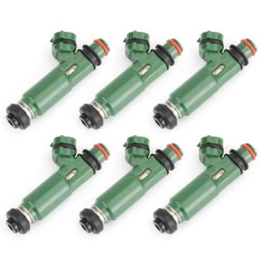 Imagem de Conjunto de 6 Injetores de Combustível para Carro, Códigos de Reposição: 23250-66010, 23209-66010, 23209-66010, para Toyota Land Cruiser FJZ80 4.5L 1FZ-FE (1993-2006)