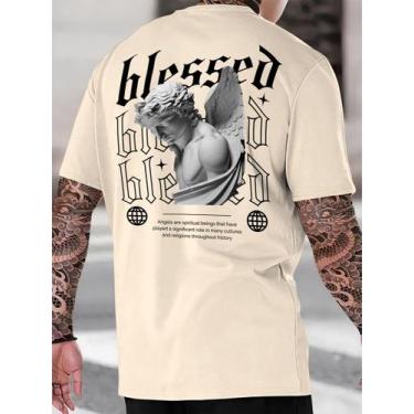 Imagem de Camiseta Masculina Blessed 100% Algodão Streetwear Fio30.1 - Selfie St