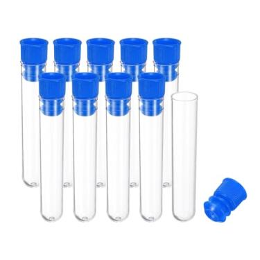 Imagem de Generic Suporte de armazenamento de agulha de costura de plástico de 1,5 x 6 cm, 10 peças de pino de agulha de bordado portátil para tubos de armazenamento de palitos de dente para tricô artesanal