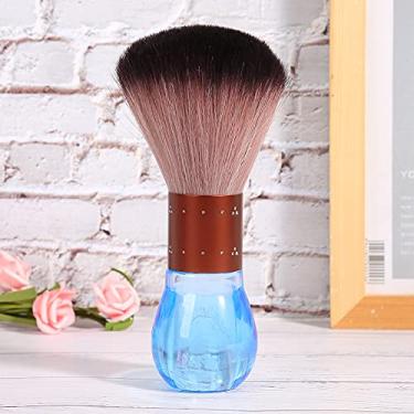 Imagem de Cryfokt Escova de Limpeza de Poeira de Cabelo, Escova de Fibra Macia para Remoção de Pelos No Pescoço e Rosto, para Casa, Individual e Profissional, Uso Em Salão de Beleza, Azul (Azul)
